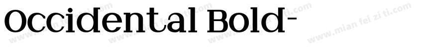 Occidental Bold字体转换